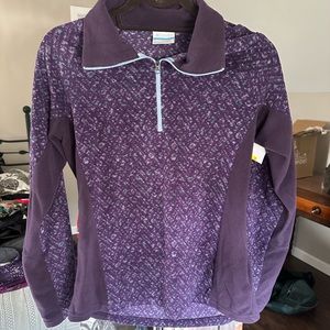 Columbia fleece quarter zip, women’s small, purple design